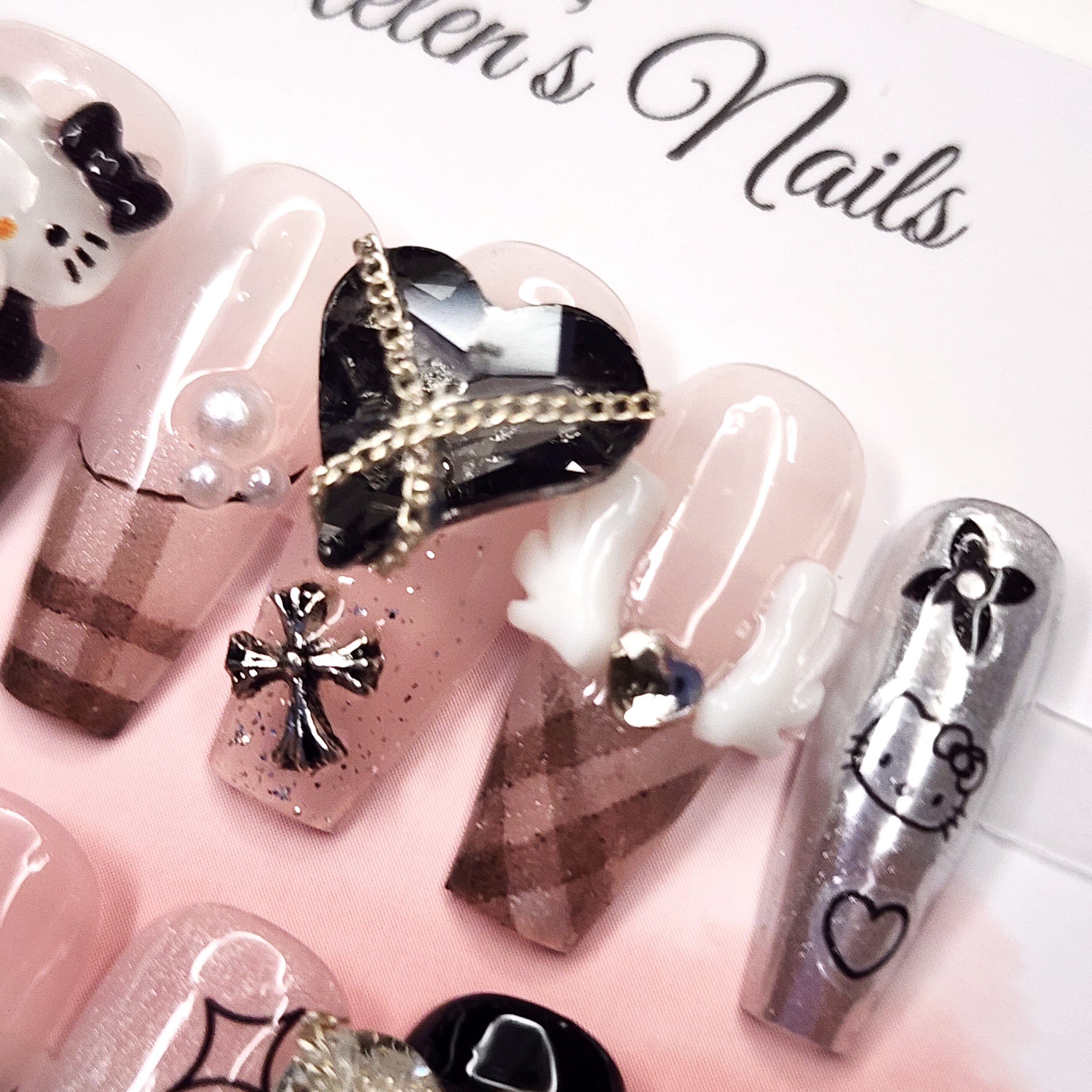 Plaid Kitty & Chain Charm Mix