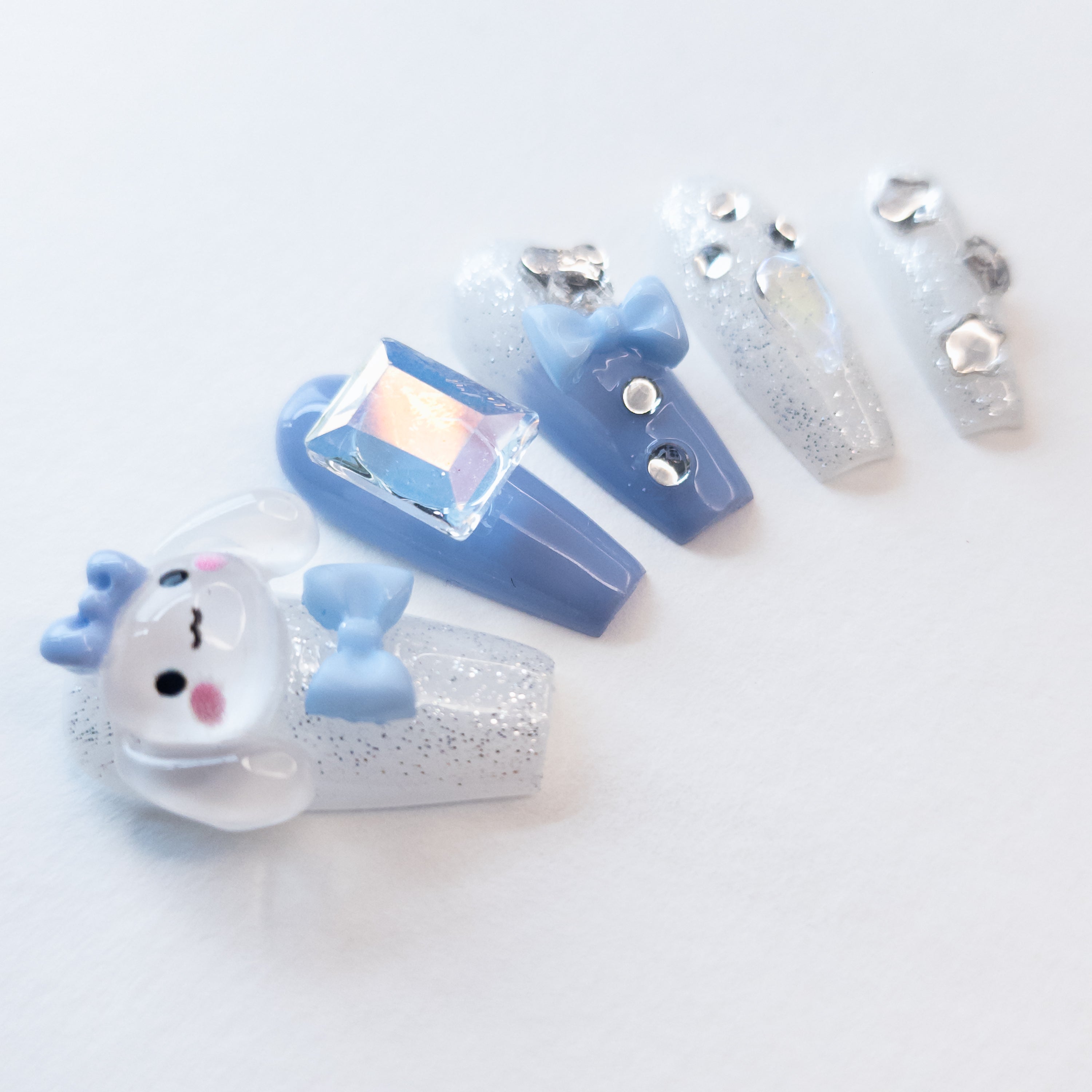 Pastel Frosted Bunny Ensemble