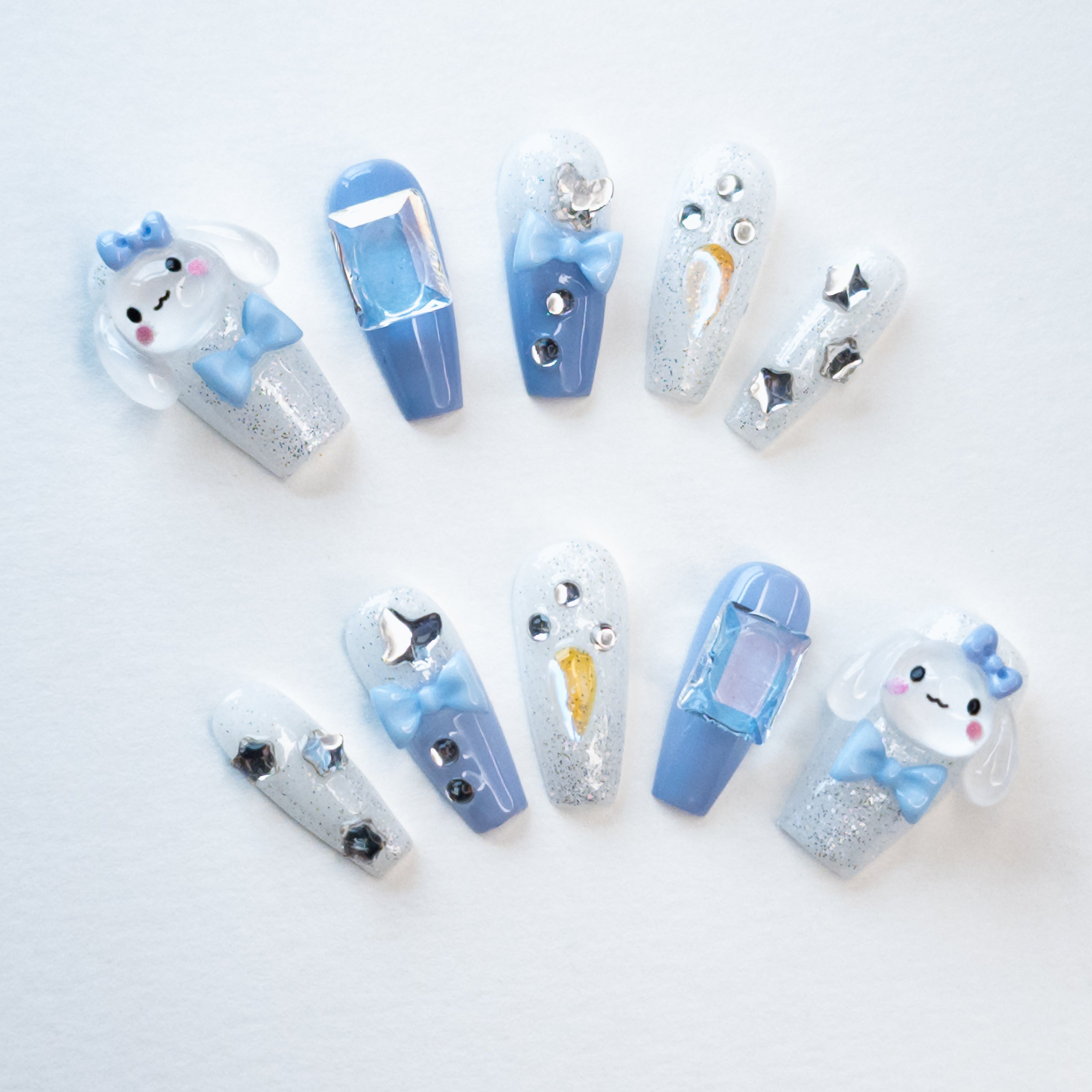 Pastel Frosted Bunny Ensemble