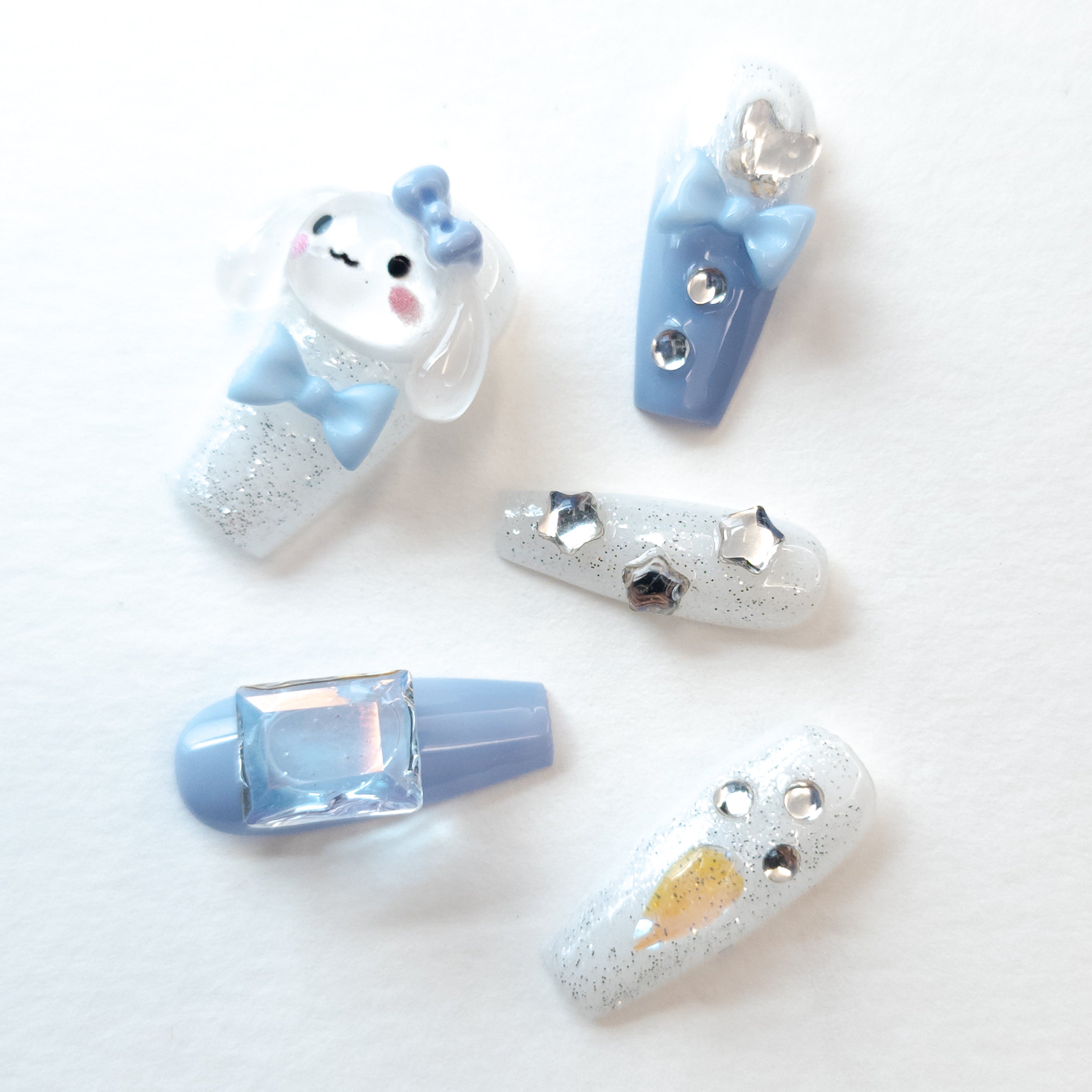 Pastel Frosted Bunny Ensemble