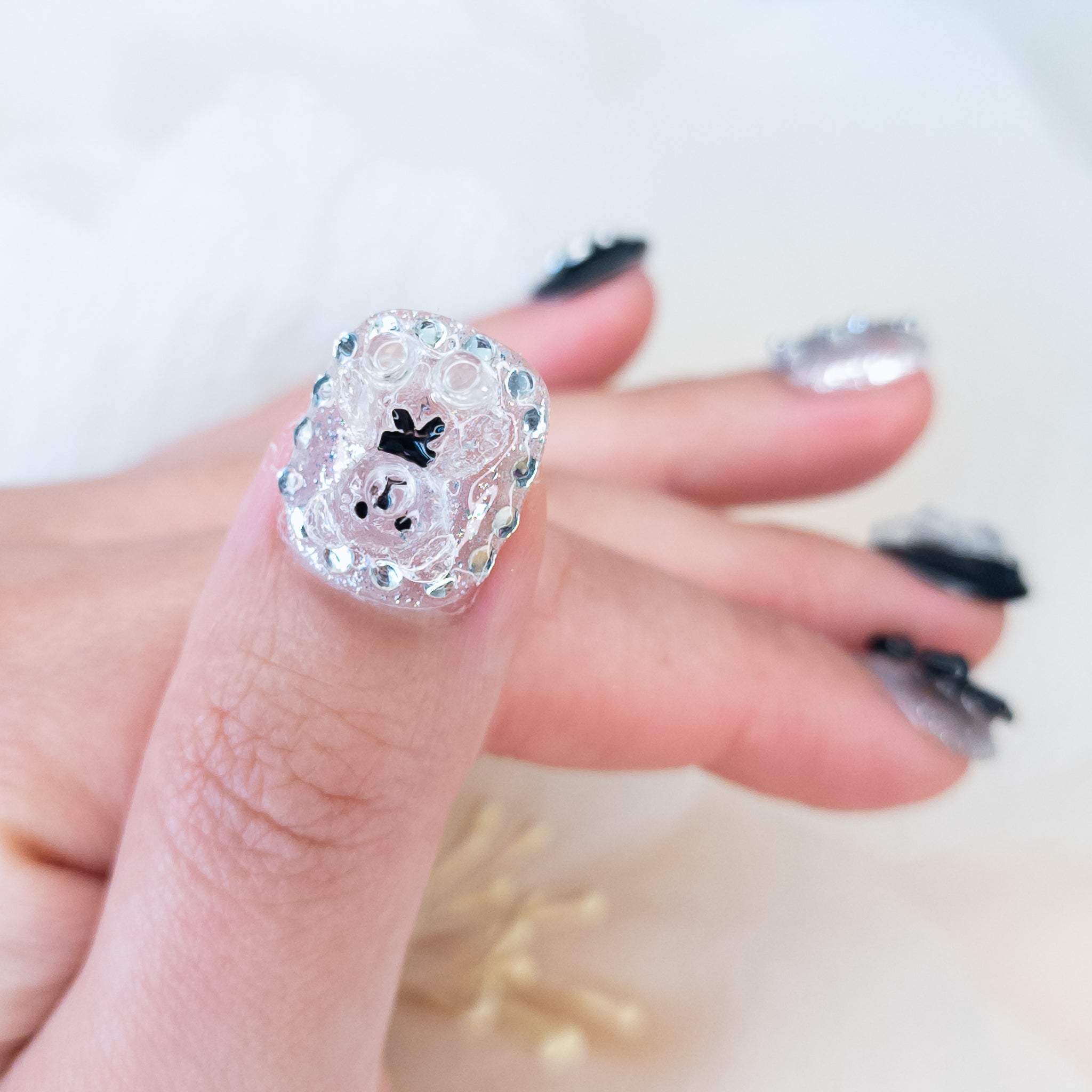 3D Silver Bow & Blossom Mix
