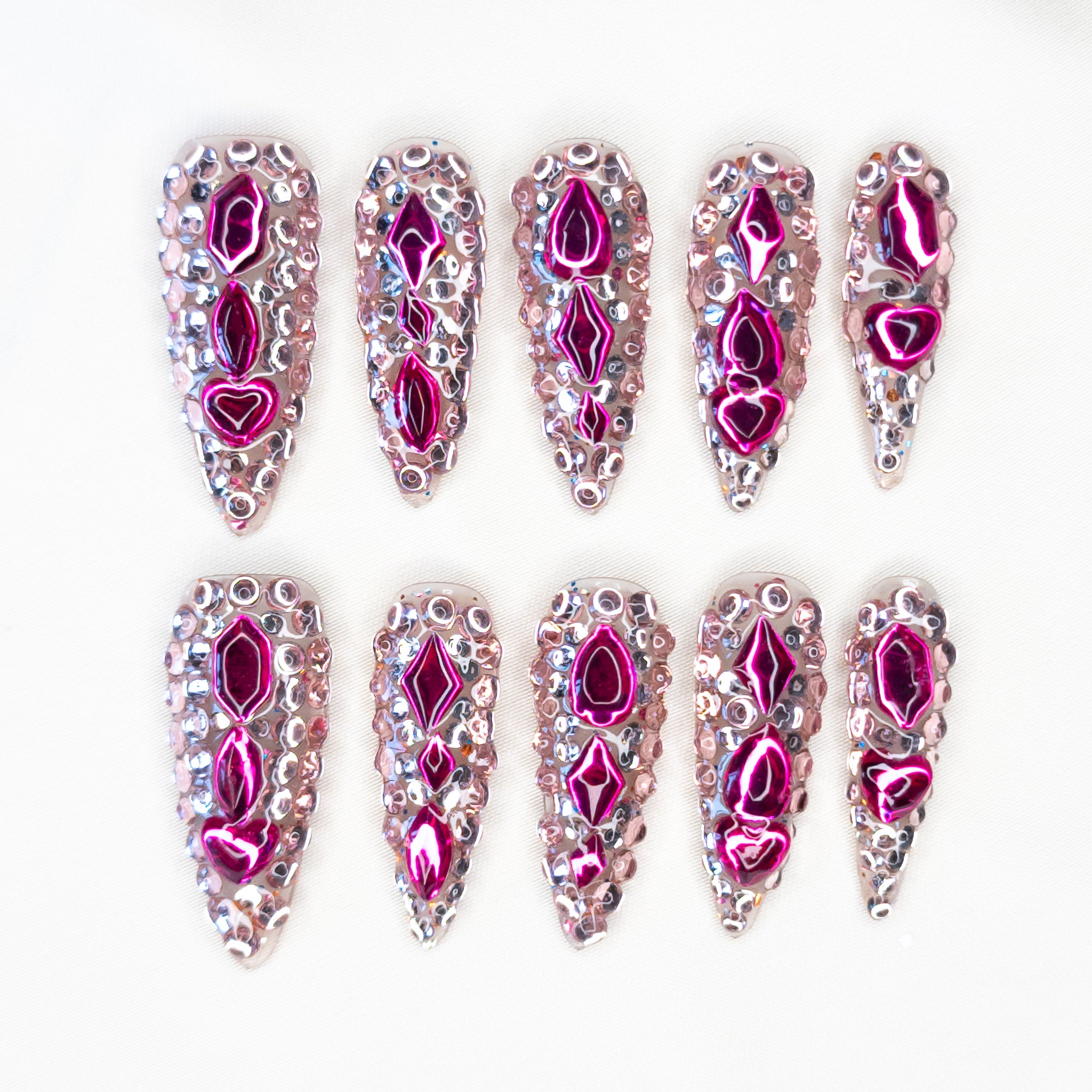Hot Pink Gem Mosaic