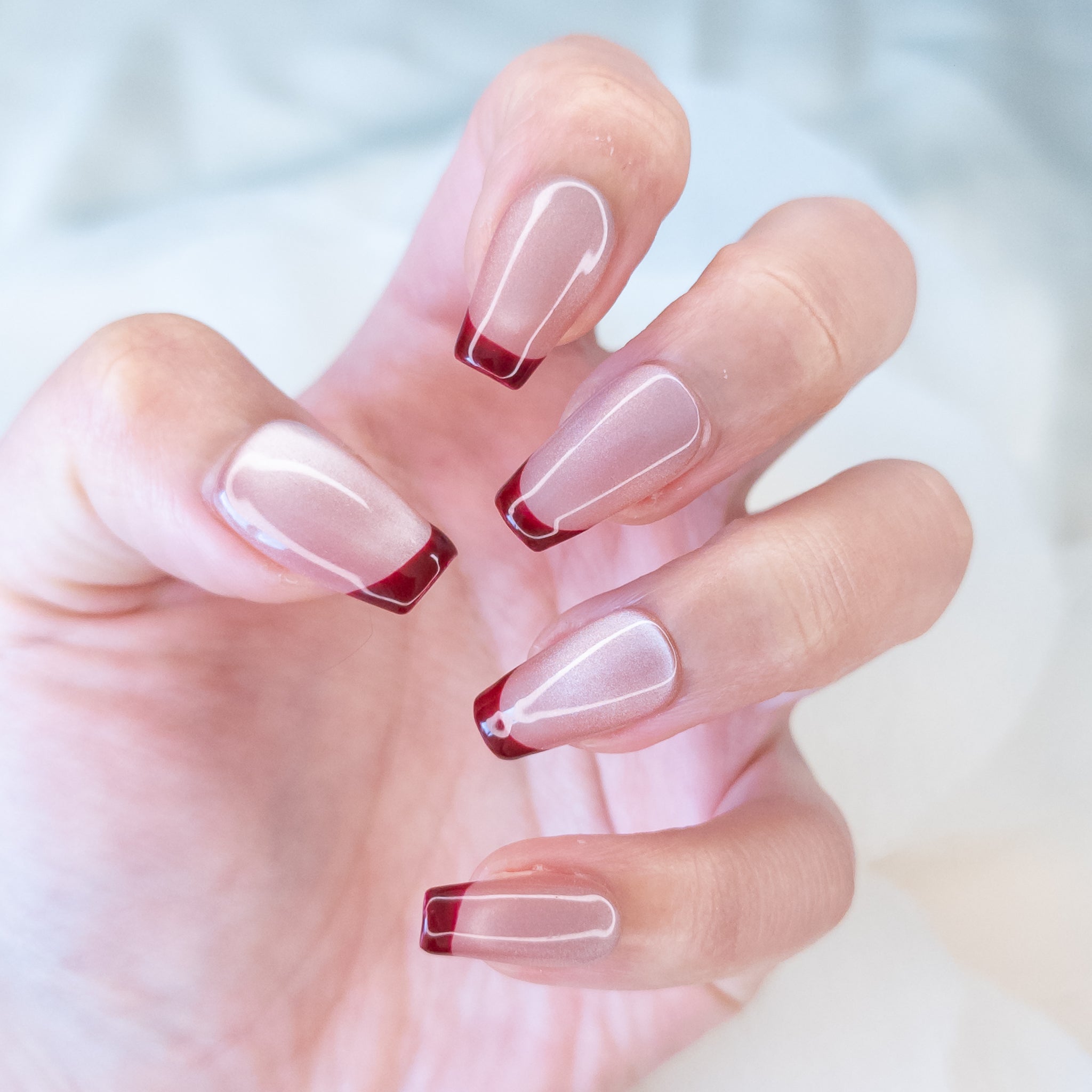 Espresso Outline French Tips
