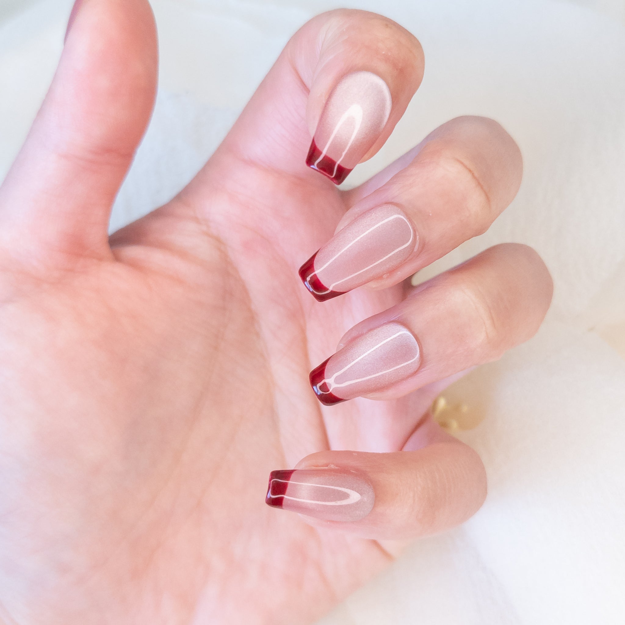 Espresso Outline French Tips