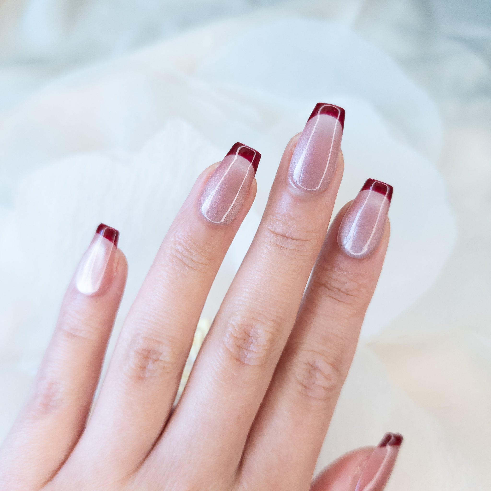 Espresso Outline French Tips