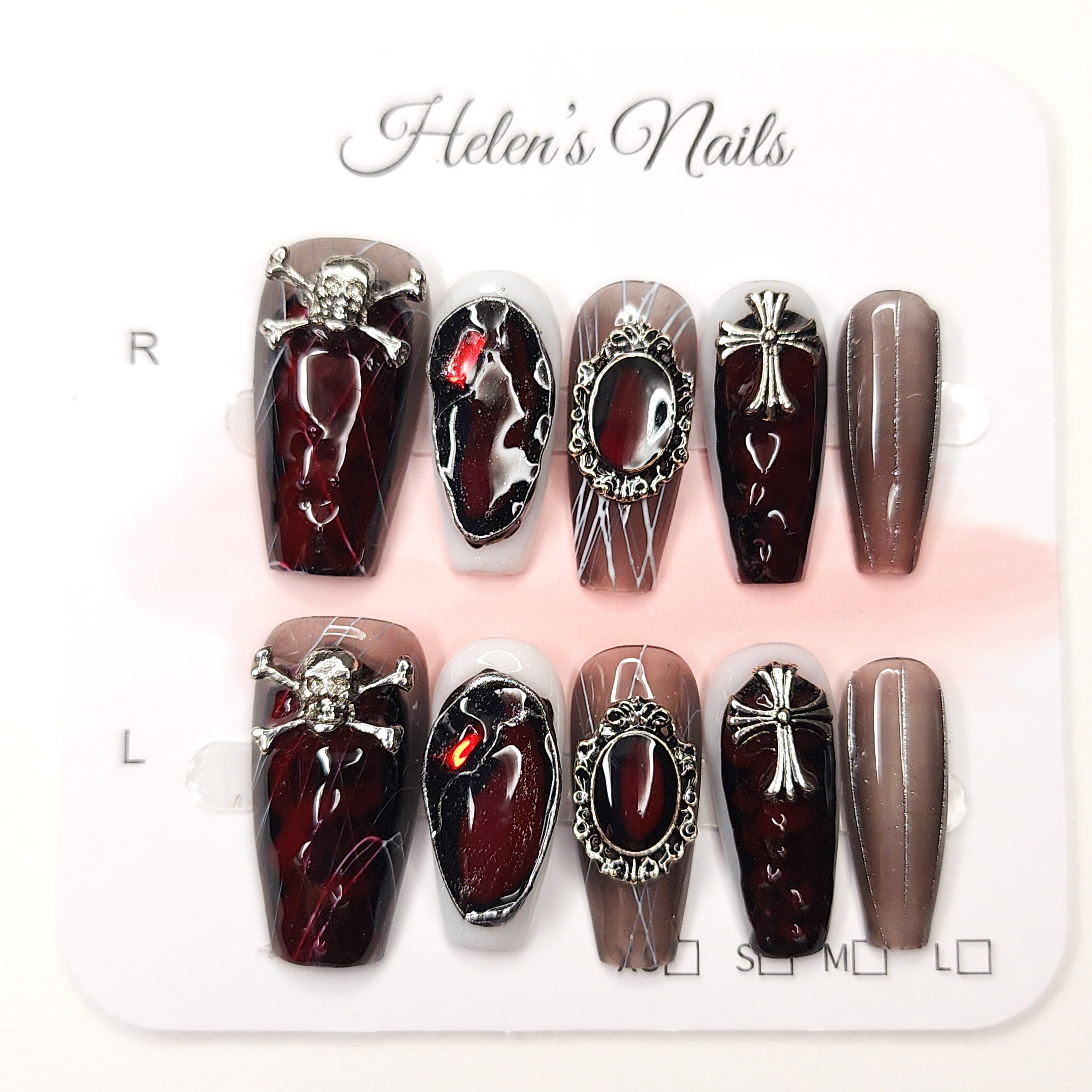 Gothic Marbled Jewel Accents