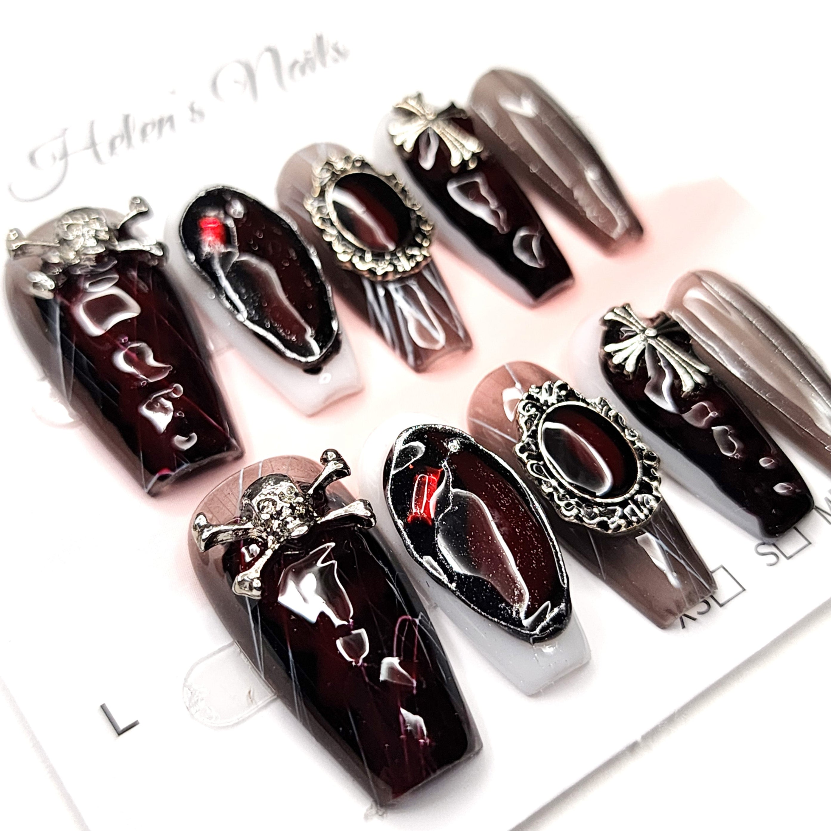 Gothic Marbled Jewel Accents