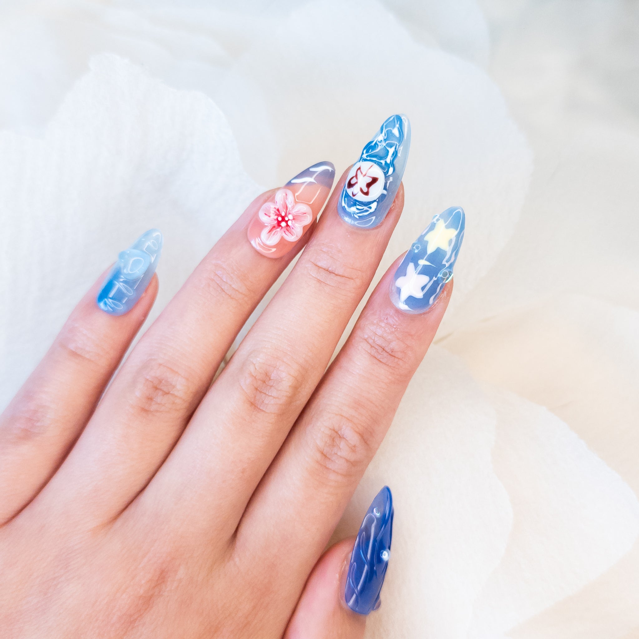 Tropical Hibiscus & Wave Drip Set