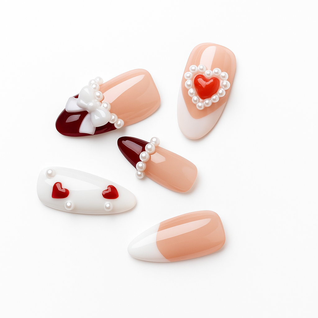 Valentine’s Heart French Tip