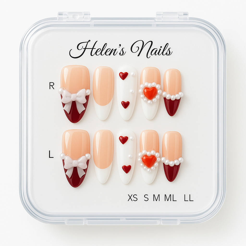 Valentine’s Heart French Tip