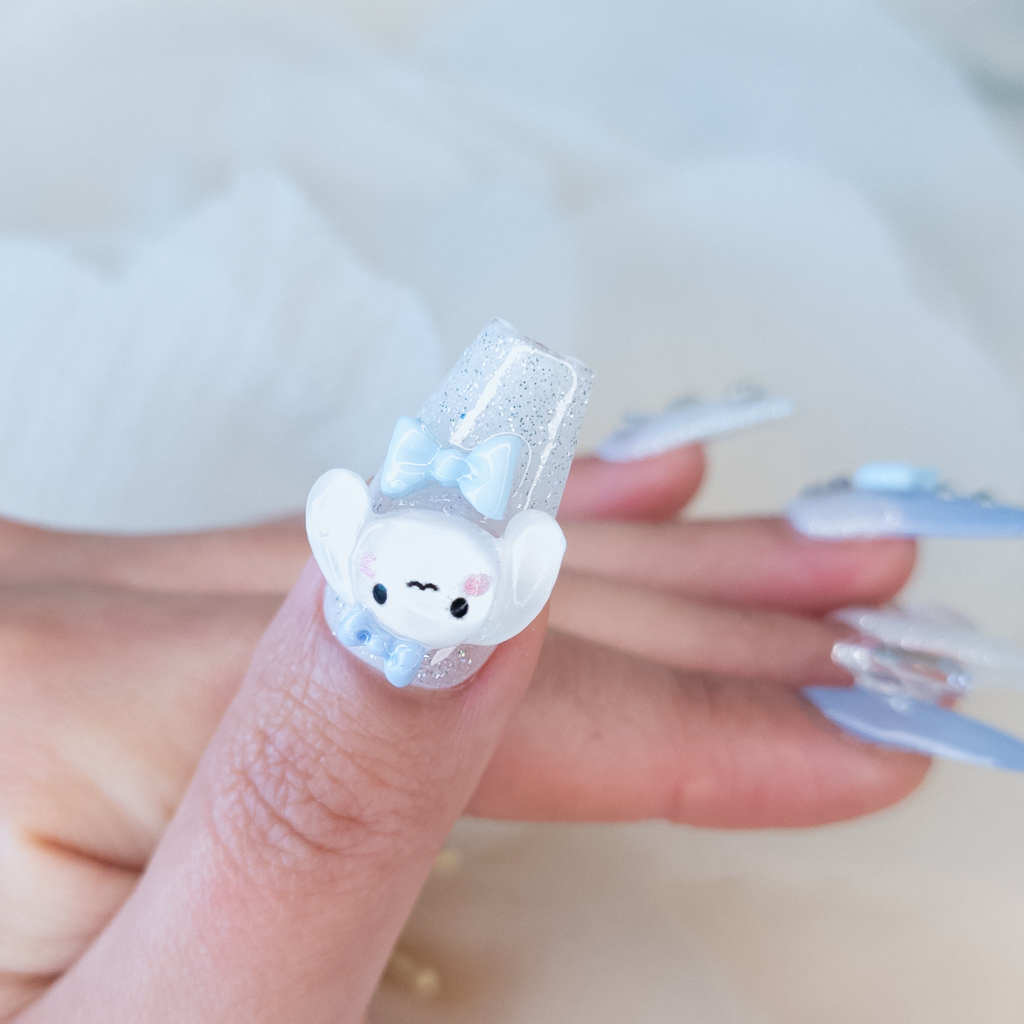 Pastel Frosted Bunny Ensemble